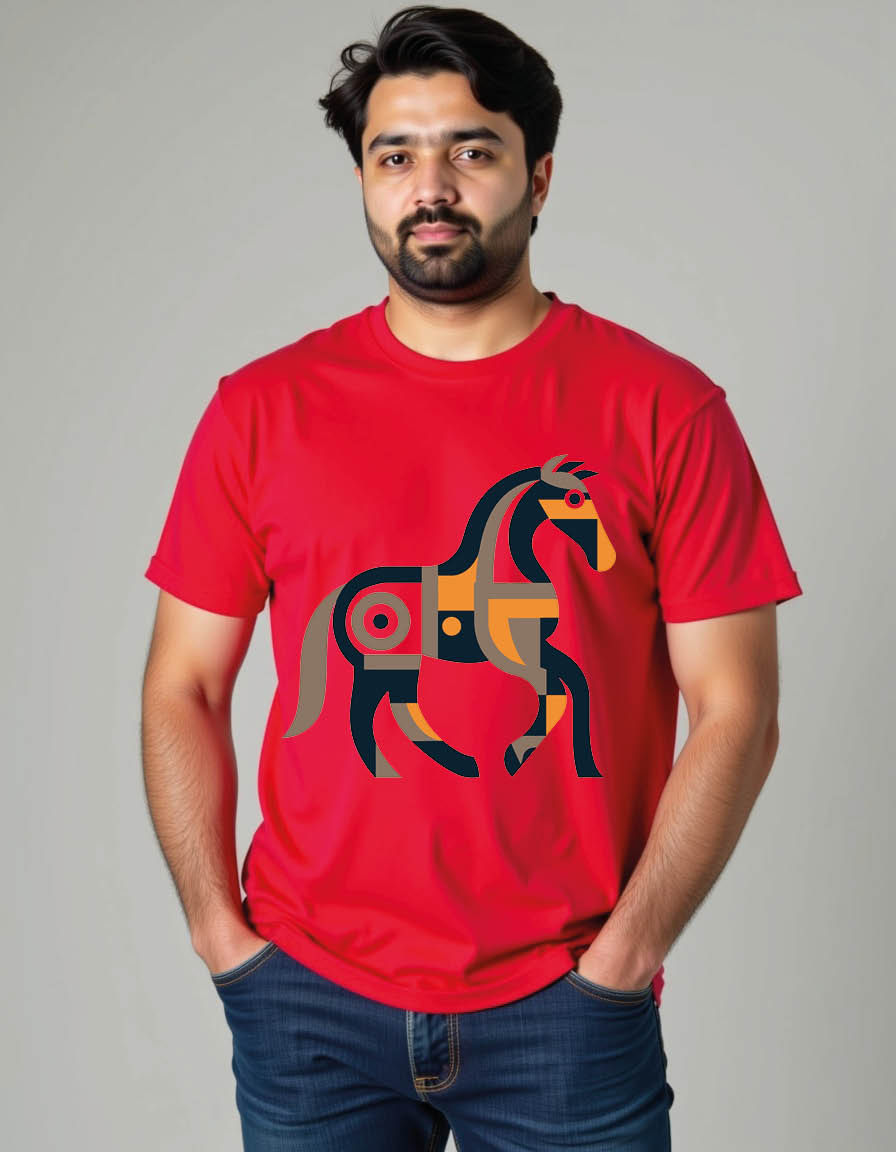 Thumbnail: horse pop art mens printed graphic t shirt