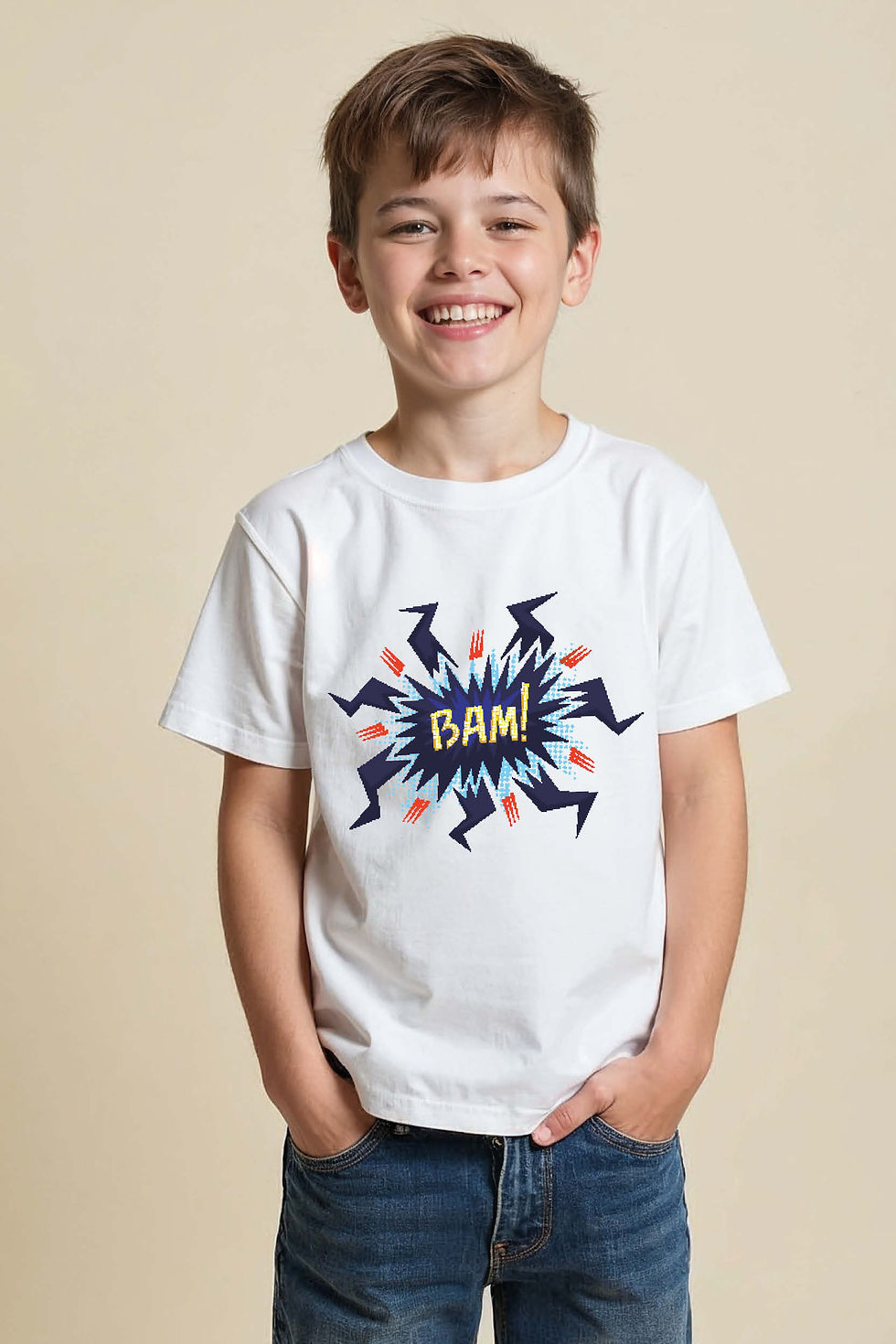 bam! comic Stylish Trendy Printed Tee for Kids – Character Print Design