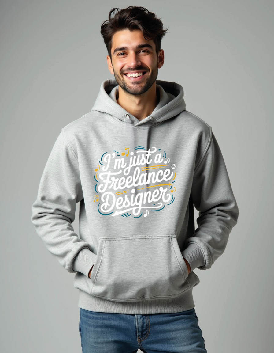 Thumbnail: im just a freelance designer Premium Quality Men’s Streetwear Printed Hoodies