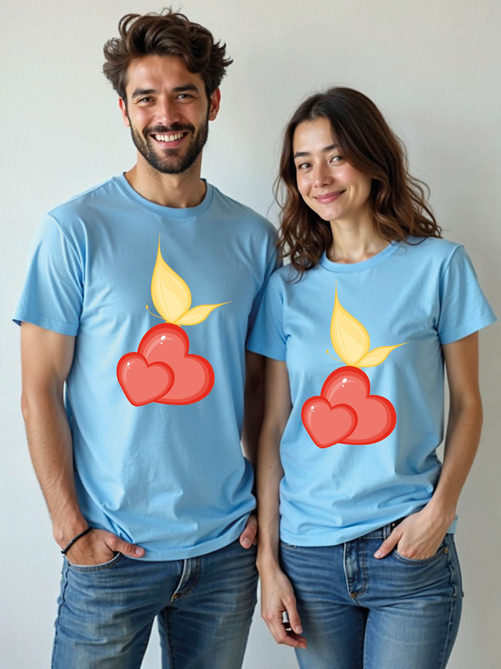 Thumbnail: Cute Cartoon Couple Matching Tee Lovers Edition – Shop Now
