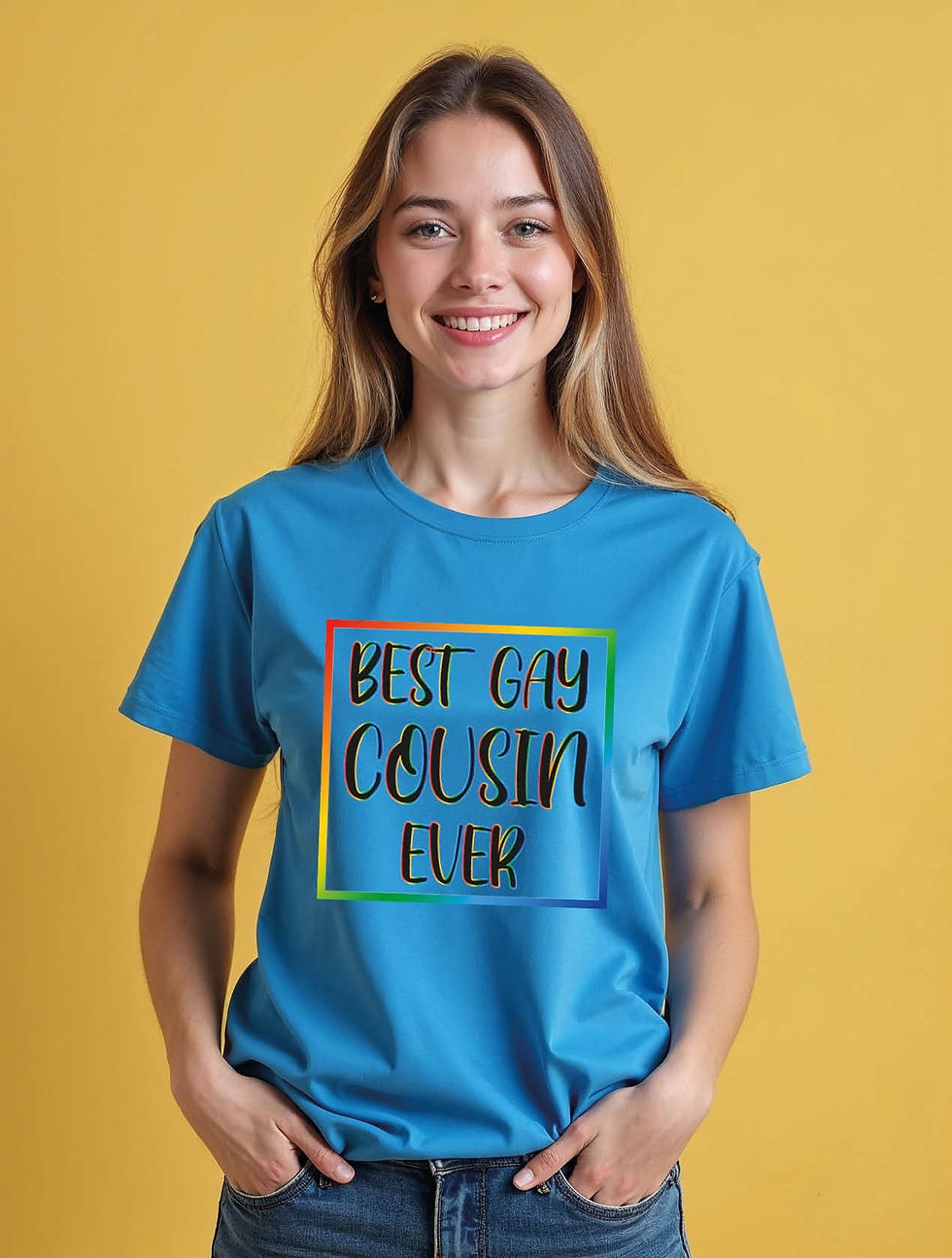 Thumbnail: best gay cousin ever Trendy Women’s Printed Graphic Streetwear T-Shirt