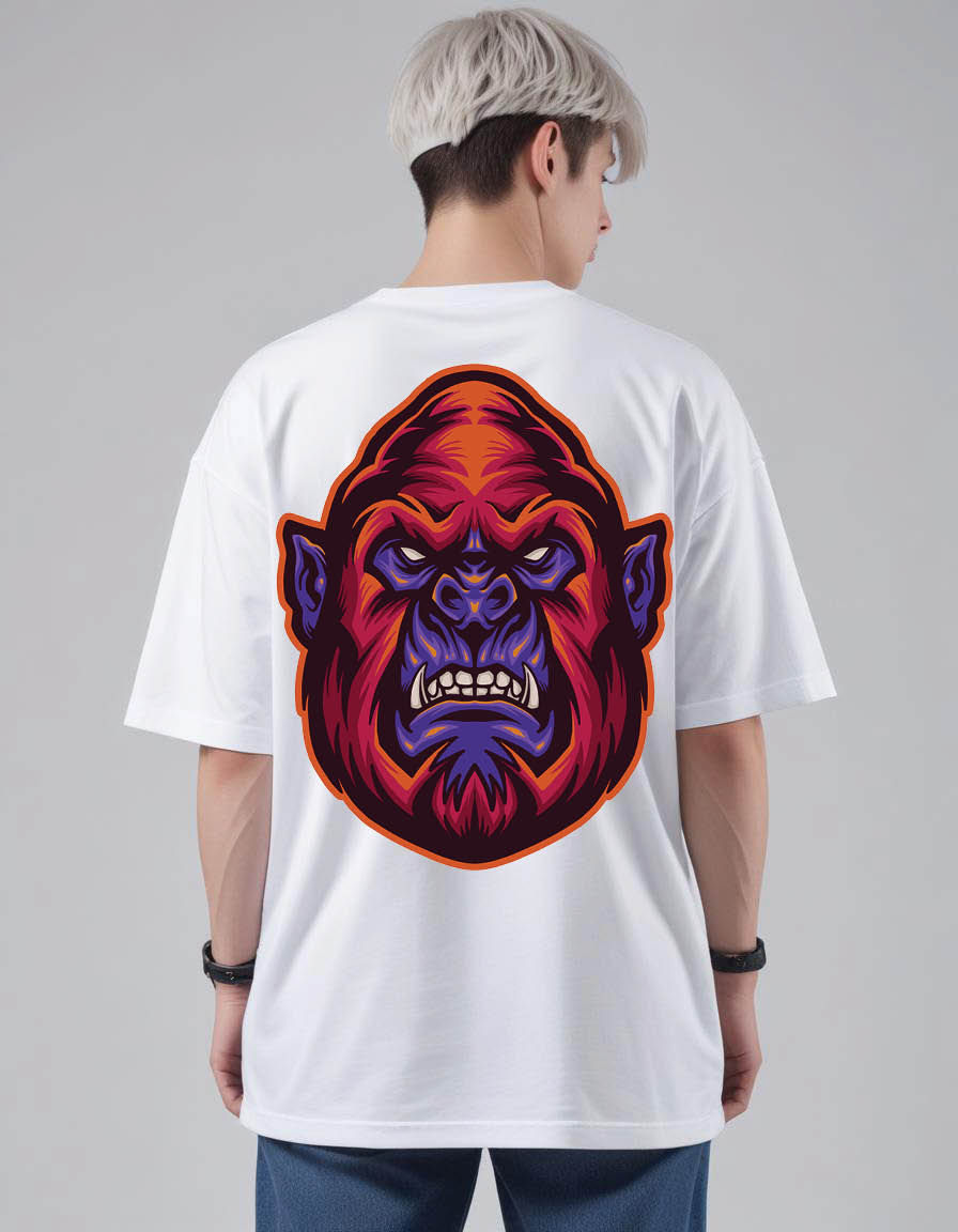 Thumbnail: red demon mens Oversized Printed t shirt