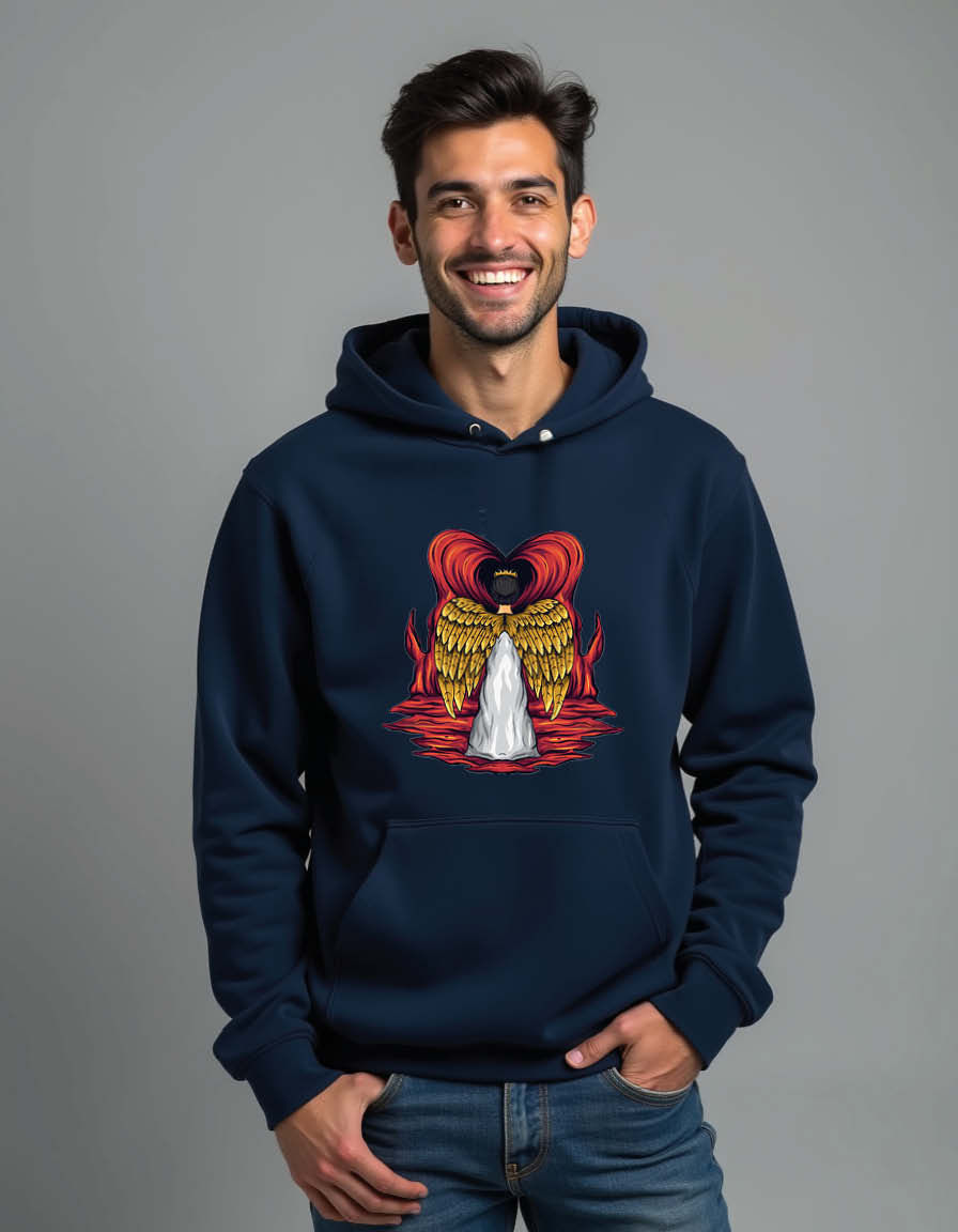 Thumbnail: Sacred Heart Tribal Totem Urban Unisex Printed Graphic Hoodies For Men & Women
