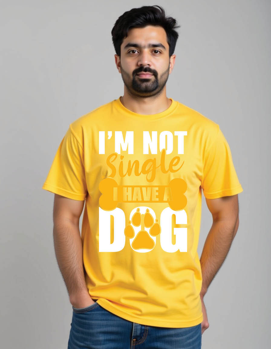Thumbnail: im single i have dog mens printed graphic t shirt