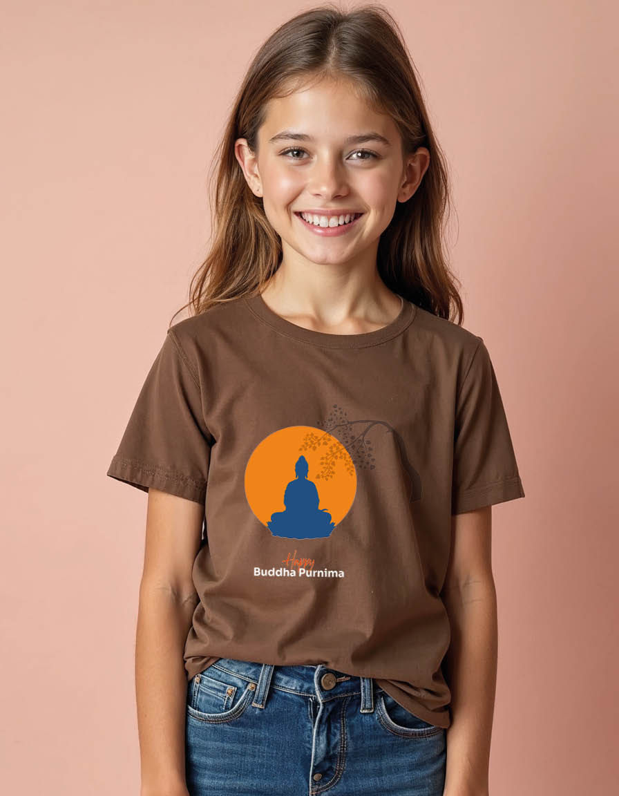 Thumbnail: Happy buddha purnima Unisex printed graphic t shirt