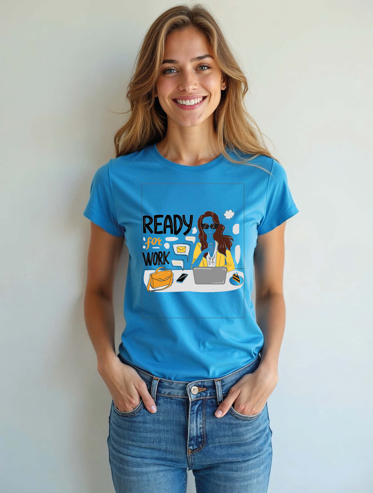 ready for work Urban Women’s Graphic Printed T-Shirt – Discount Offer