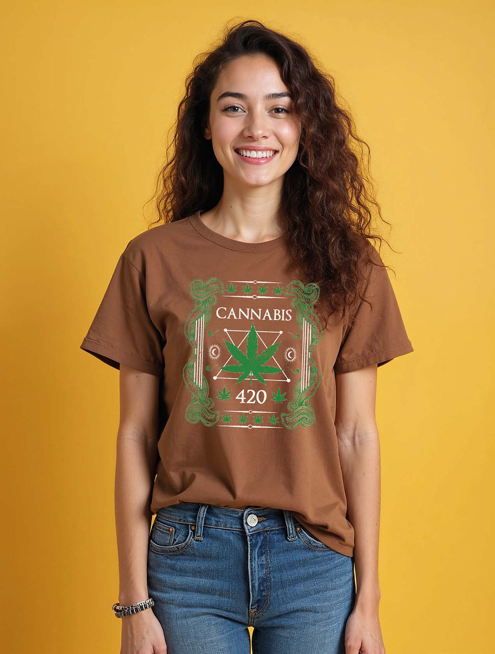 Thumbnail: cannabis Modern Women’s Printed Graphic Streetwear Stylish T-Shirt – Sale