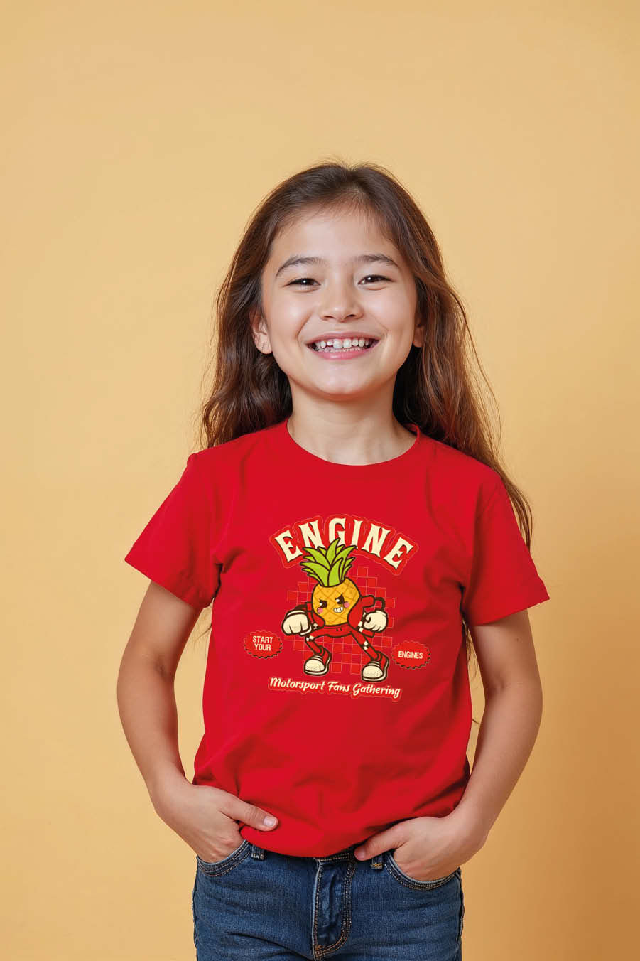 Thumbnail: Fast Gathearing For Fight Cotton Cartoon Printed T-Shirt for Boys & Girls