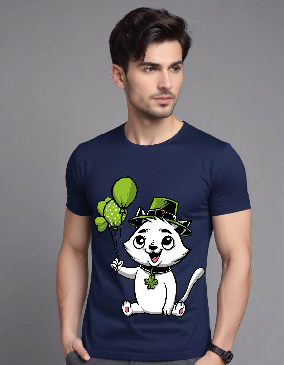 irish cat 03 mens printed graphic t shirt
