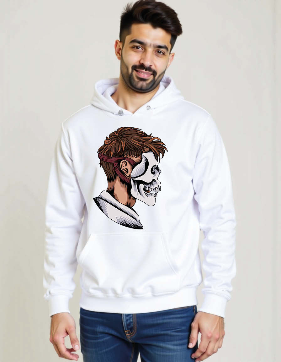 Thumbnail: Man with skull mask Unisex Printed Graphic Hoodies