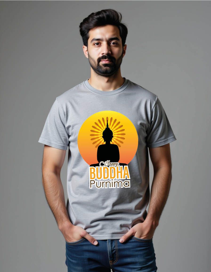 Thumbnail: Buddha purnima Unisex printed graphic t shirt