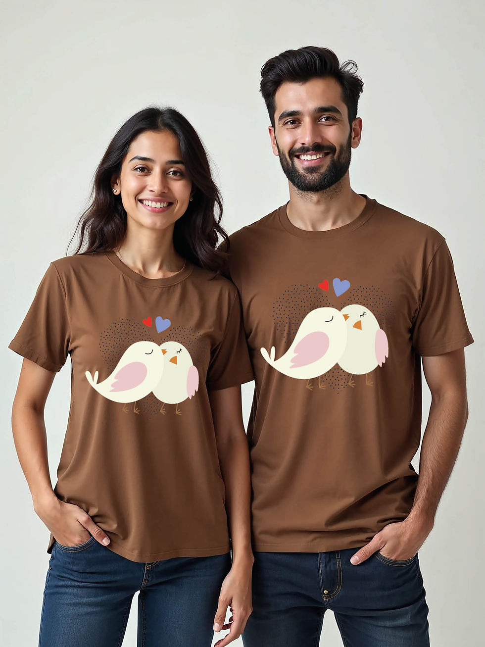 Thumbnail: Cute Cartoon Couple Matching Tee Lovers Edition – Fast Delivery