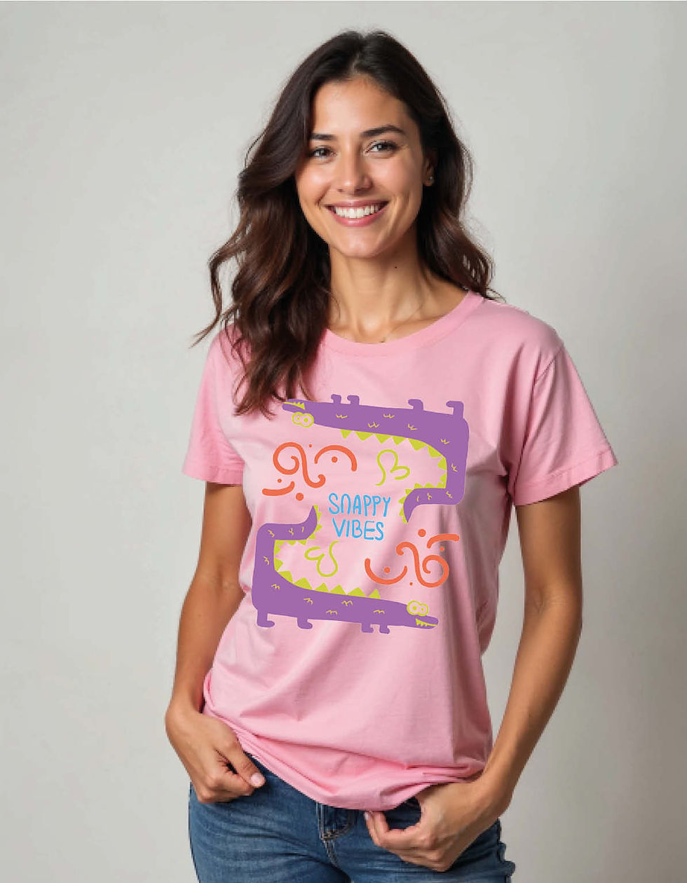 Happy Vibes Printed T-Shirt for All Age