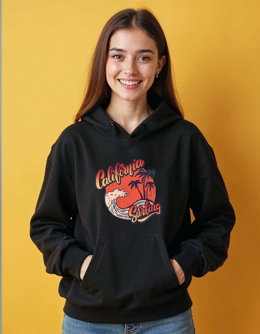 Thumbnail: california surfing Stylish Unisex Printed Graphic Hoodies For Men & Women