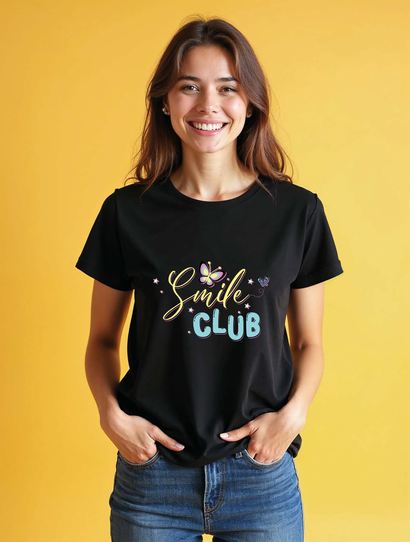 smile club Casual Women’s printed graphic T-Shirt – Premium Quality