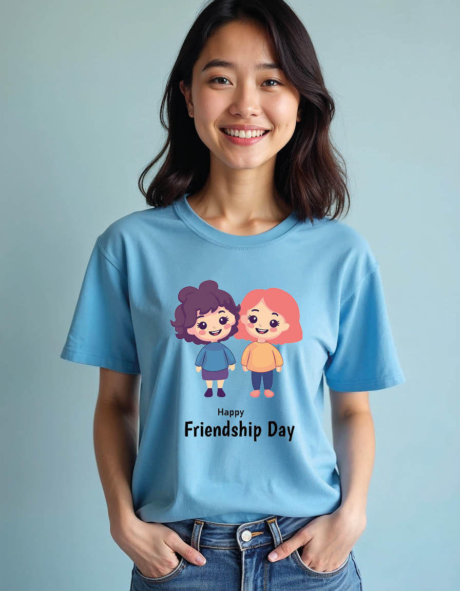 Thumbnail: Happy friendship day Unisex printed graphic t shirt