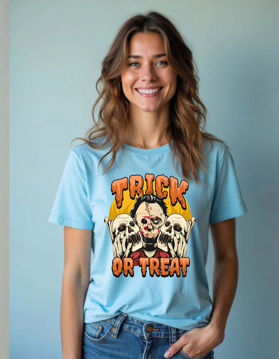 Thumbnail: Trick Or Treat To wild True Unisex Printed T-Shirt for All Ages