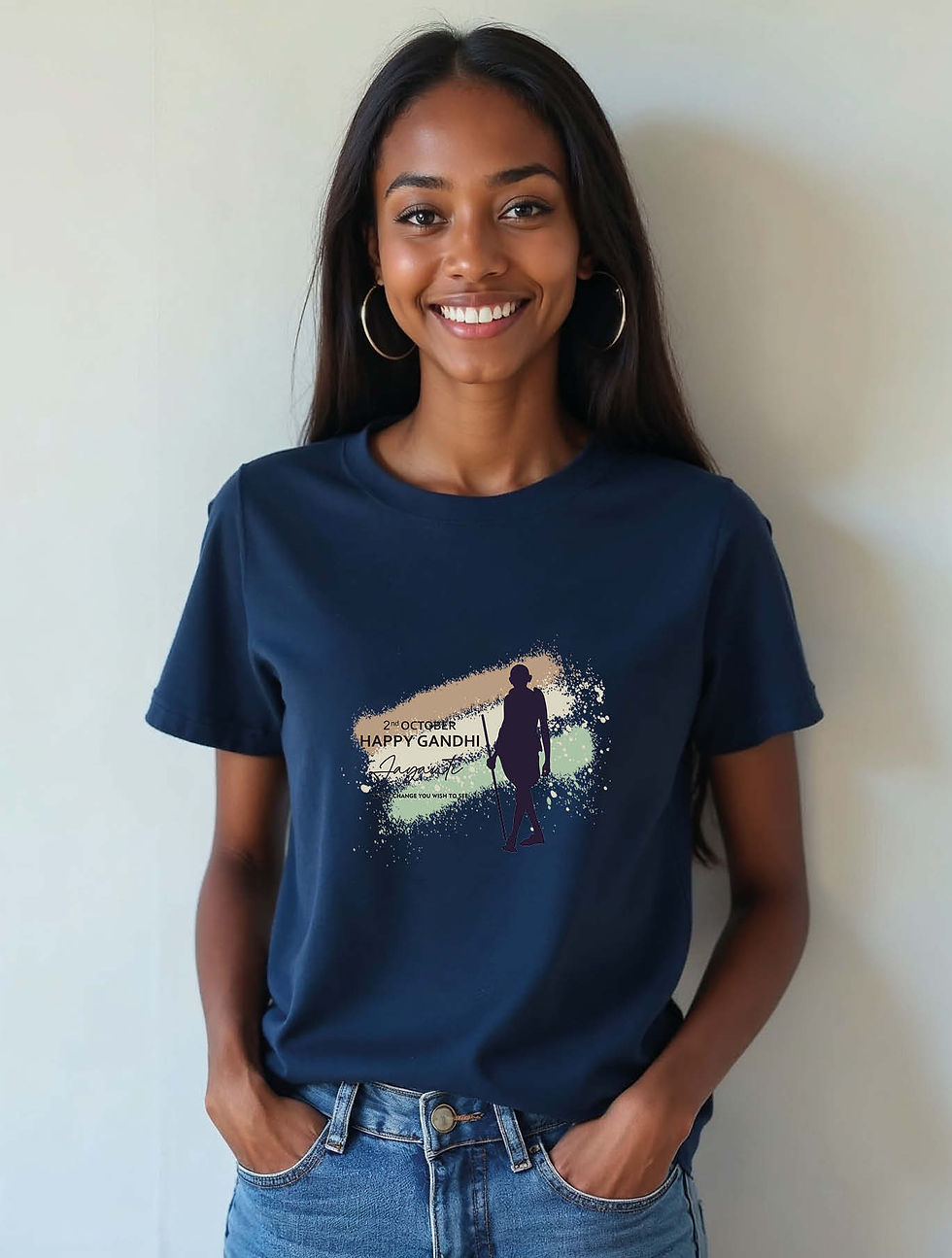 Thumbnail: happy gandhi jayanti Chic Women’s Streetwear T-Shirt – Hot Deal