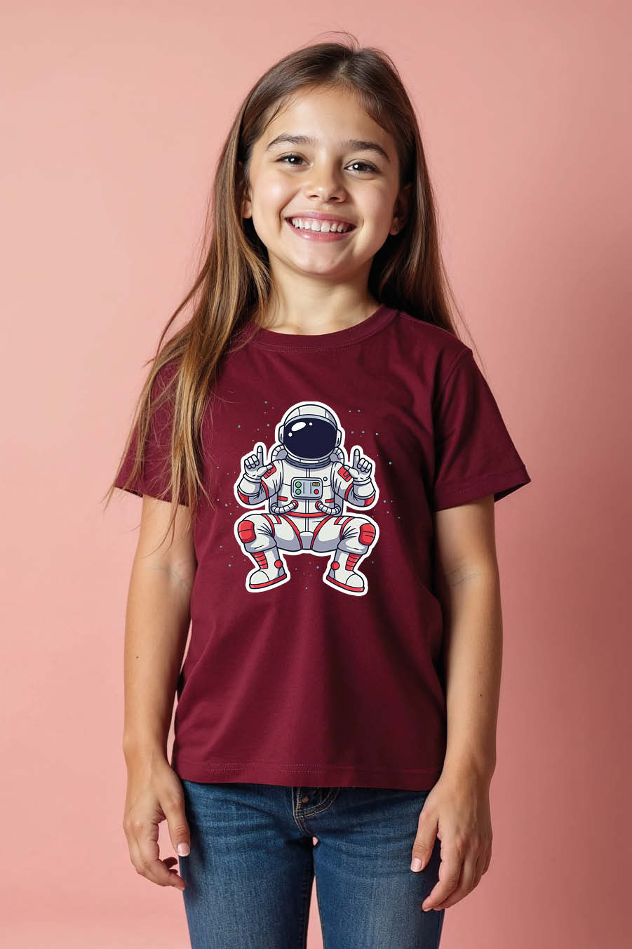 Thumbnail: Breakdancing Astronaut Cool Kids Printed T-Shirt – Funny Print Design