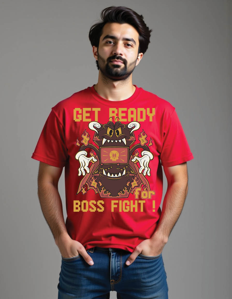 Thumbnail: arcade game machine cartoon mens printed graphic t shirt