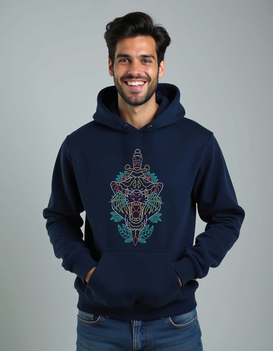 Thumbnail: tiger flower sword Unisex Graphic Printed Hoodies for mens & womens