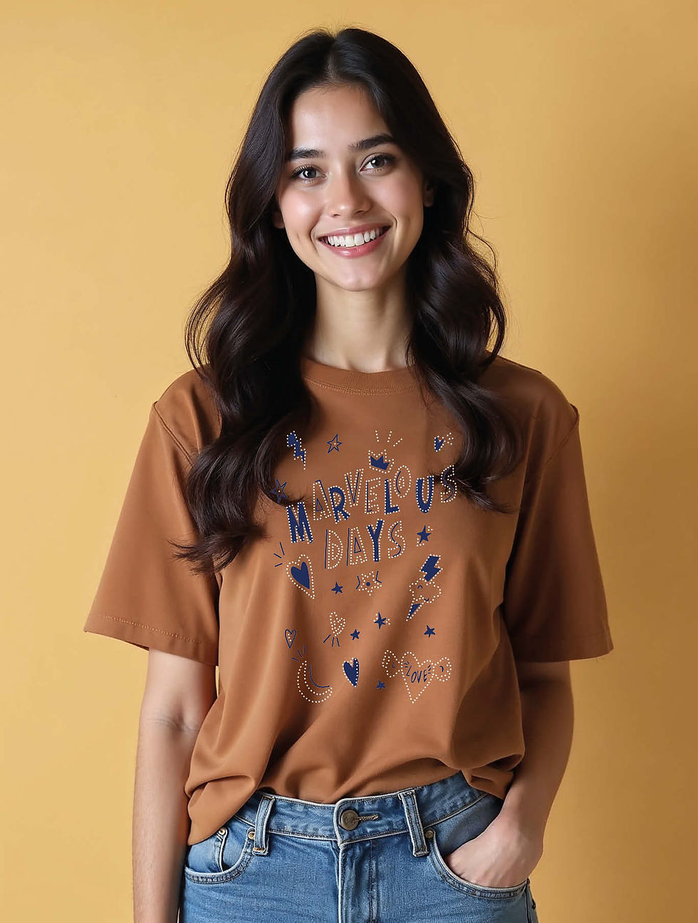 Thumbnail: Marvellous Chic Women’s printed graphic T-Shirt best price