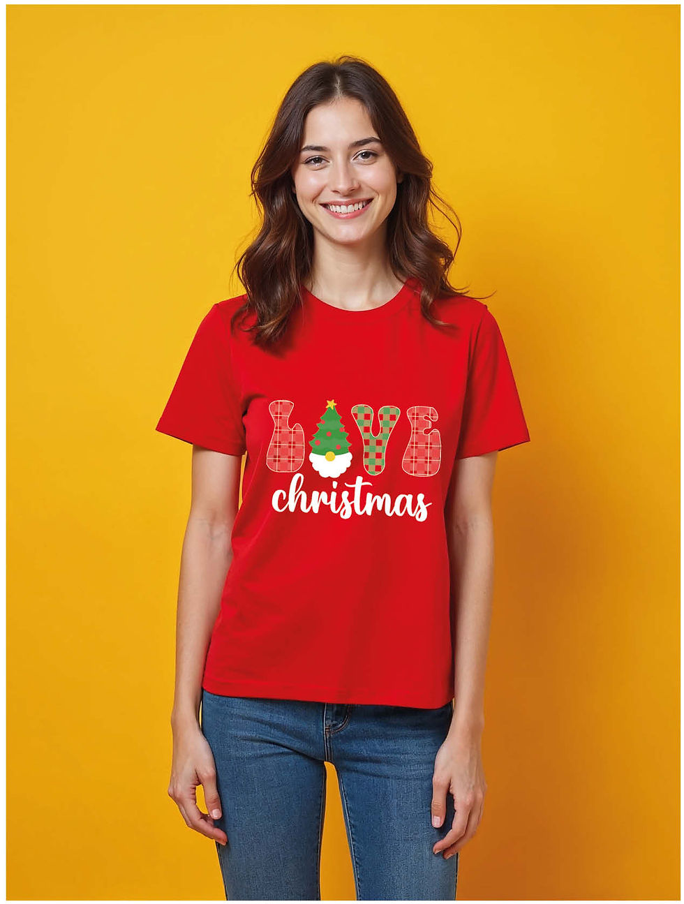 Thumbnail: love christmas Modern Women’s Printed Graphic Streetwear T-Shirt