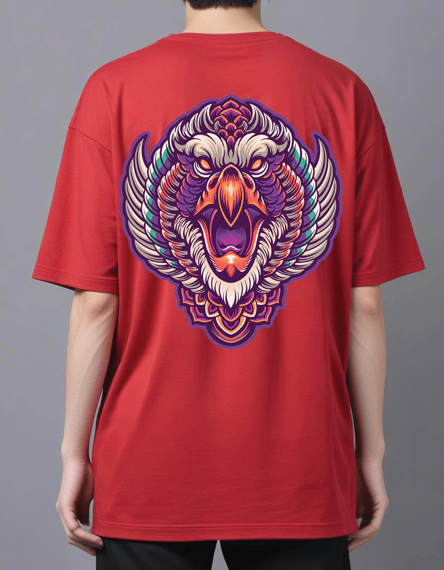 Thumbnail: mythical eagle mens Oversized Printed t shirt