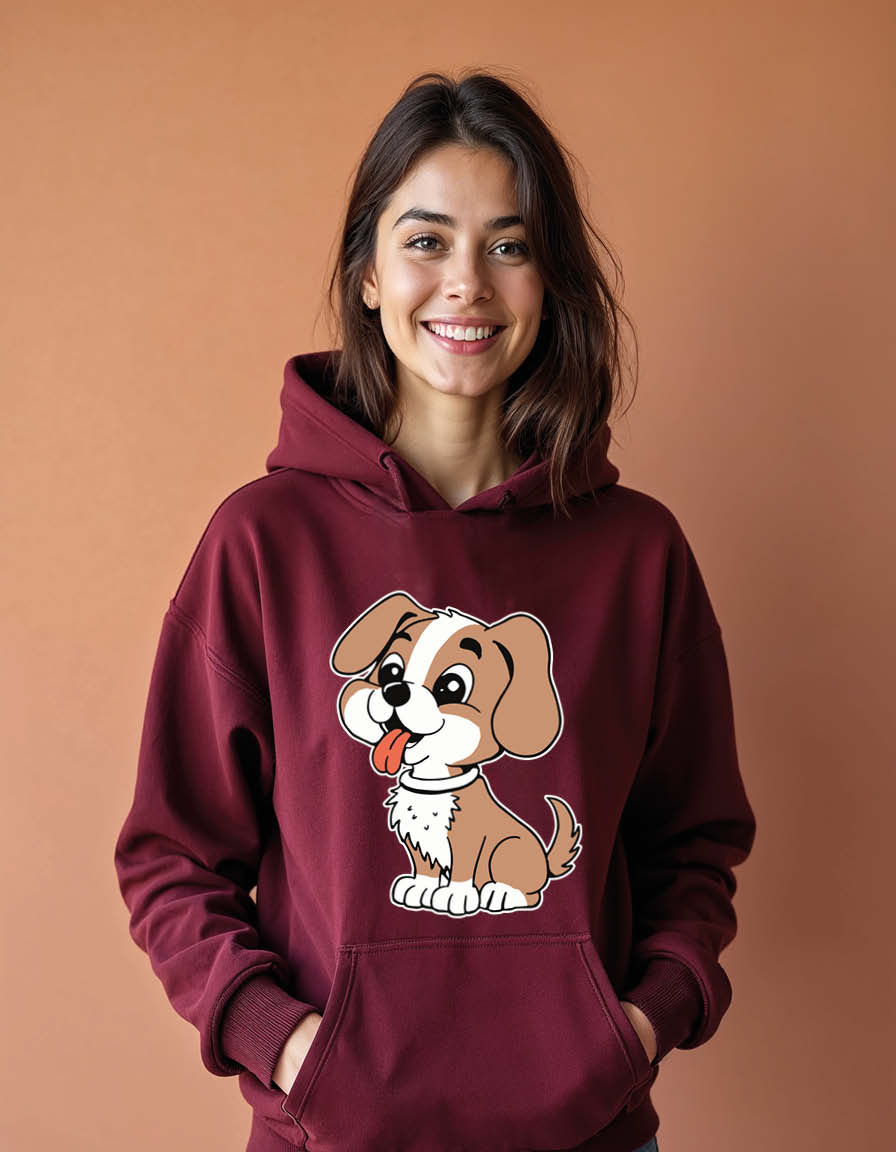 Thumbnail: Cute Puppy Unisex Graphic Printed Hoodies for mens & womens