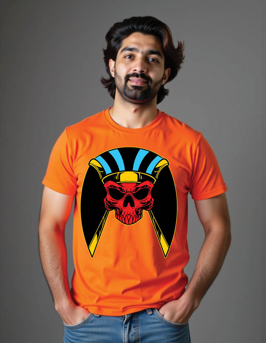 Thumbnail: egyptian skull mens printed graphic t shirt