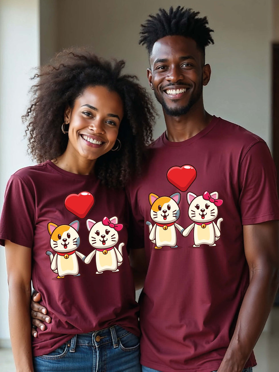 Thumbnail: Trendy Animal Couple Matching Tee Lovers Edition – Sale