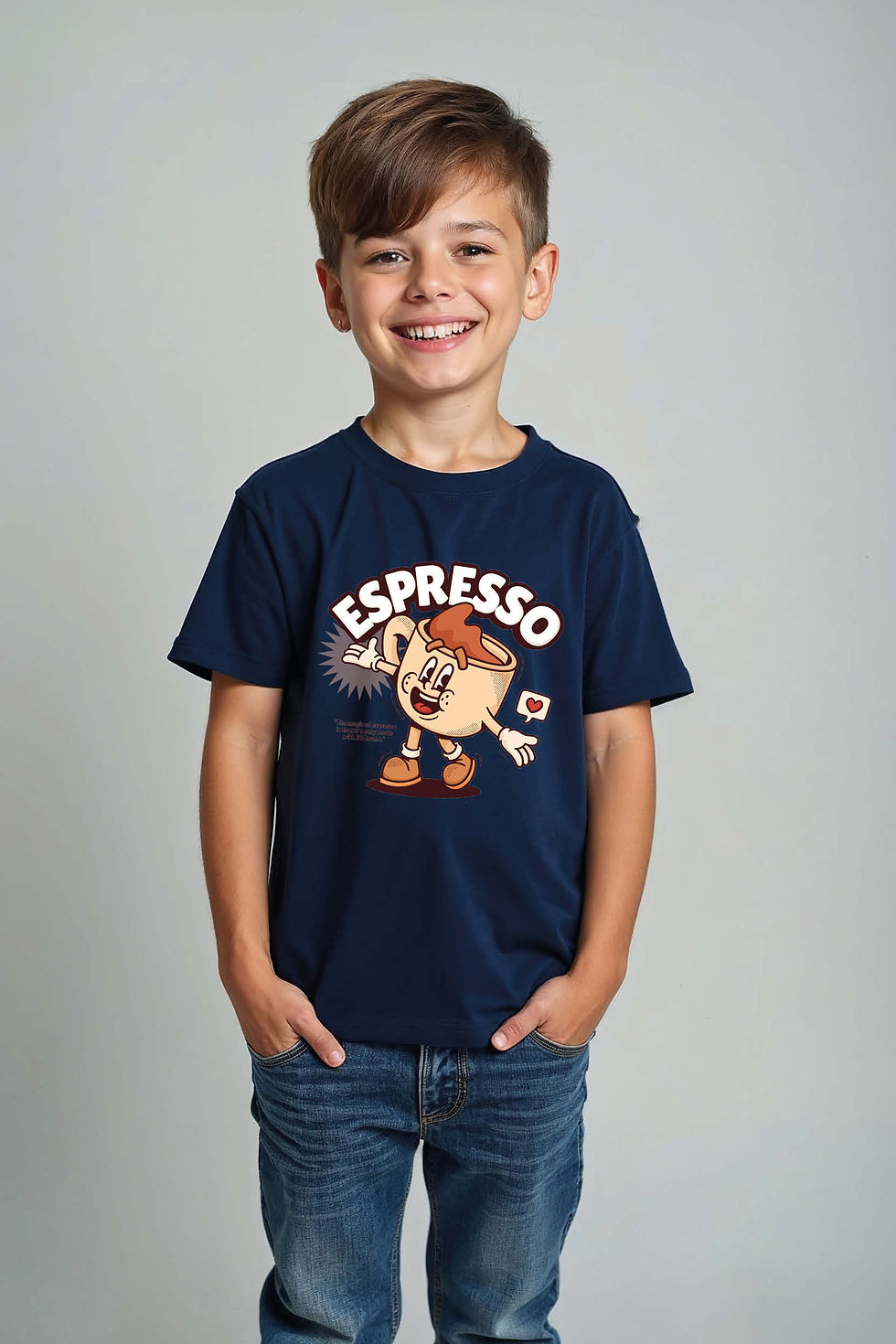espresso Cotton Kids Printed T-Shirt – Design Print Design for Boys & Girls