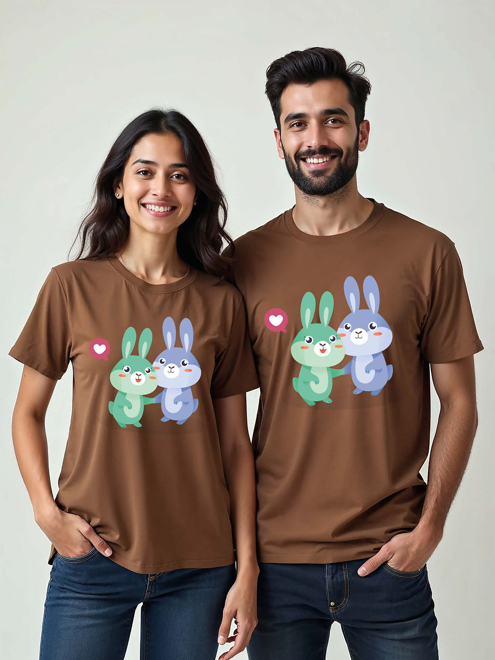 Thumbnail: Valentine’s Cartoon Couple Matching Tee Lovers Edition – Fast Delivery