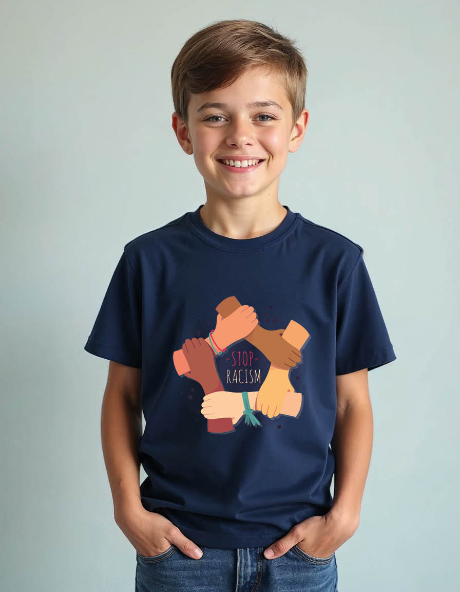 Stop racisme Unisex printed graphic t shirt