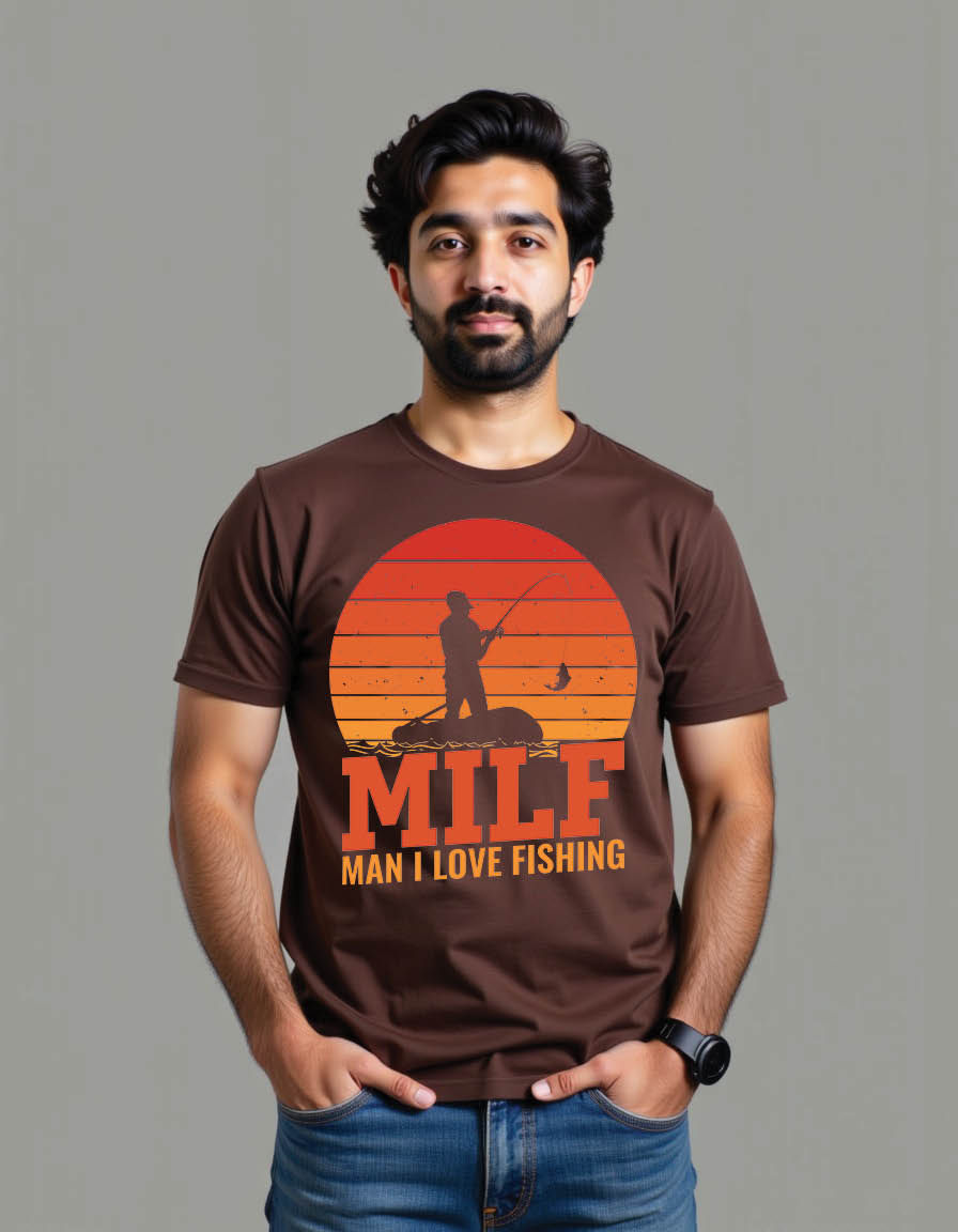 Thumbnail: milf man i love fishing fishing quotes mens printed graphic t shirt