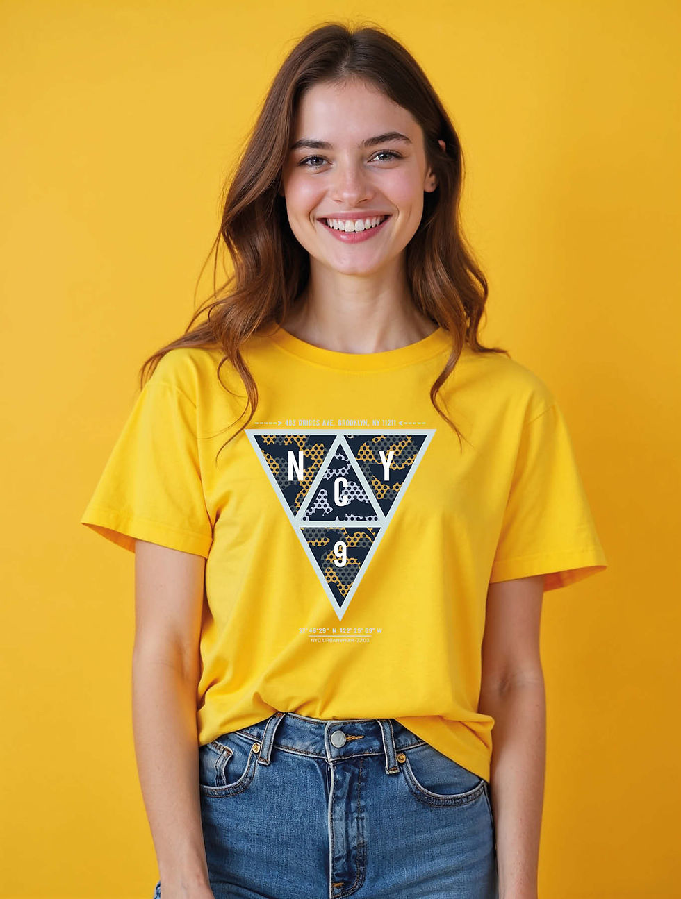 Thumbnail: Triangle Graphic Stylish Women’s Typography T-Shirt – Hot Deal