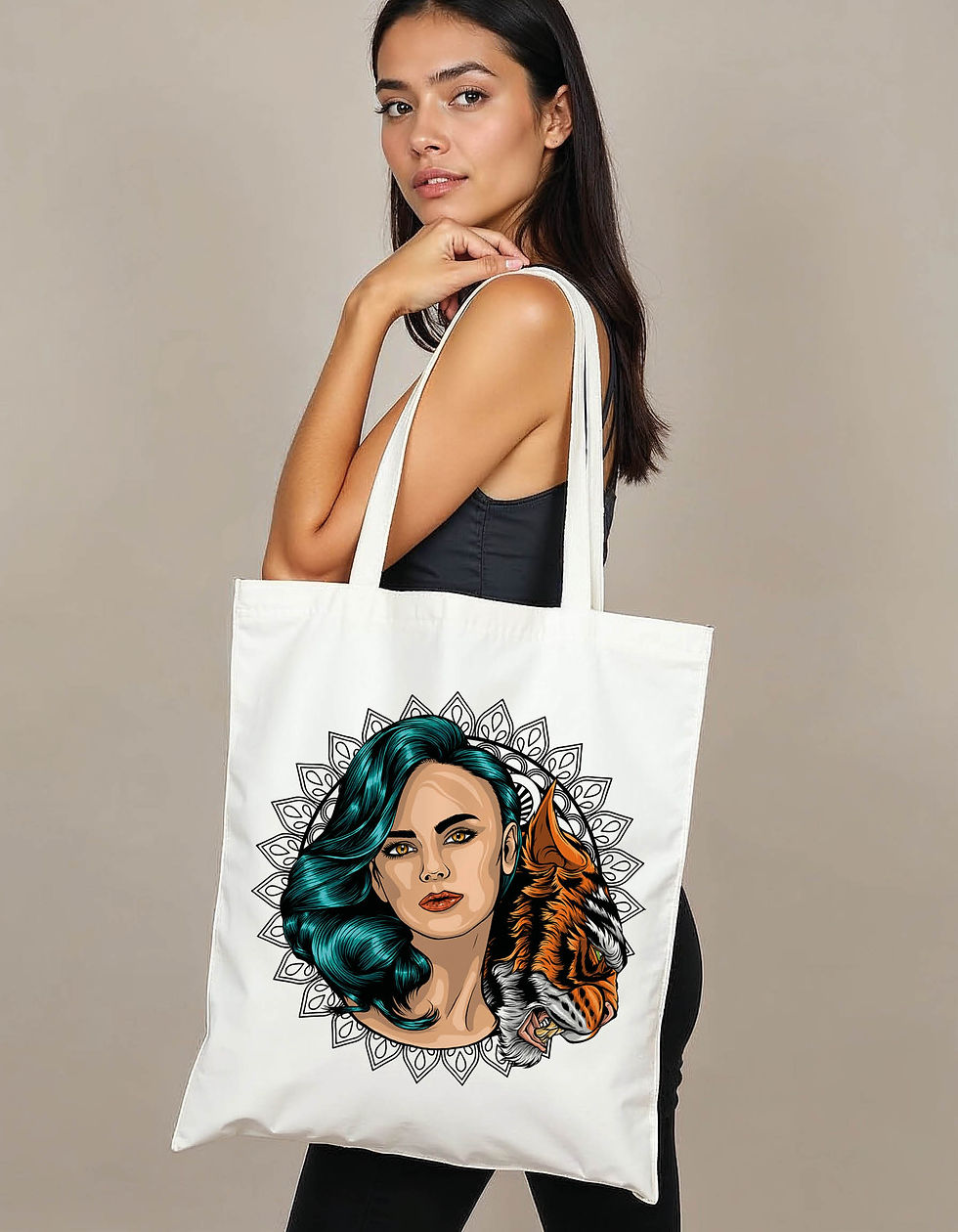 Retro Tote Printed Bag – Stylish Grocery & Shopping Bag Shop Now