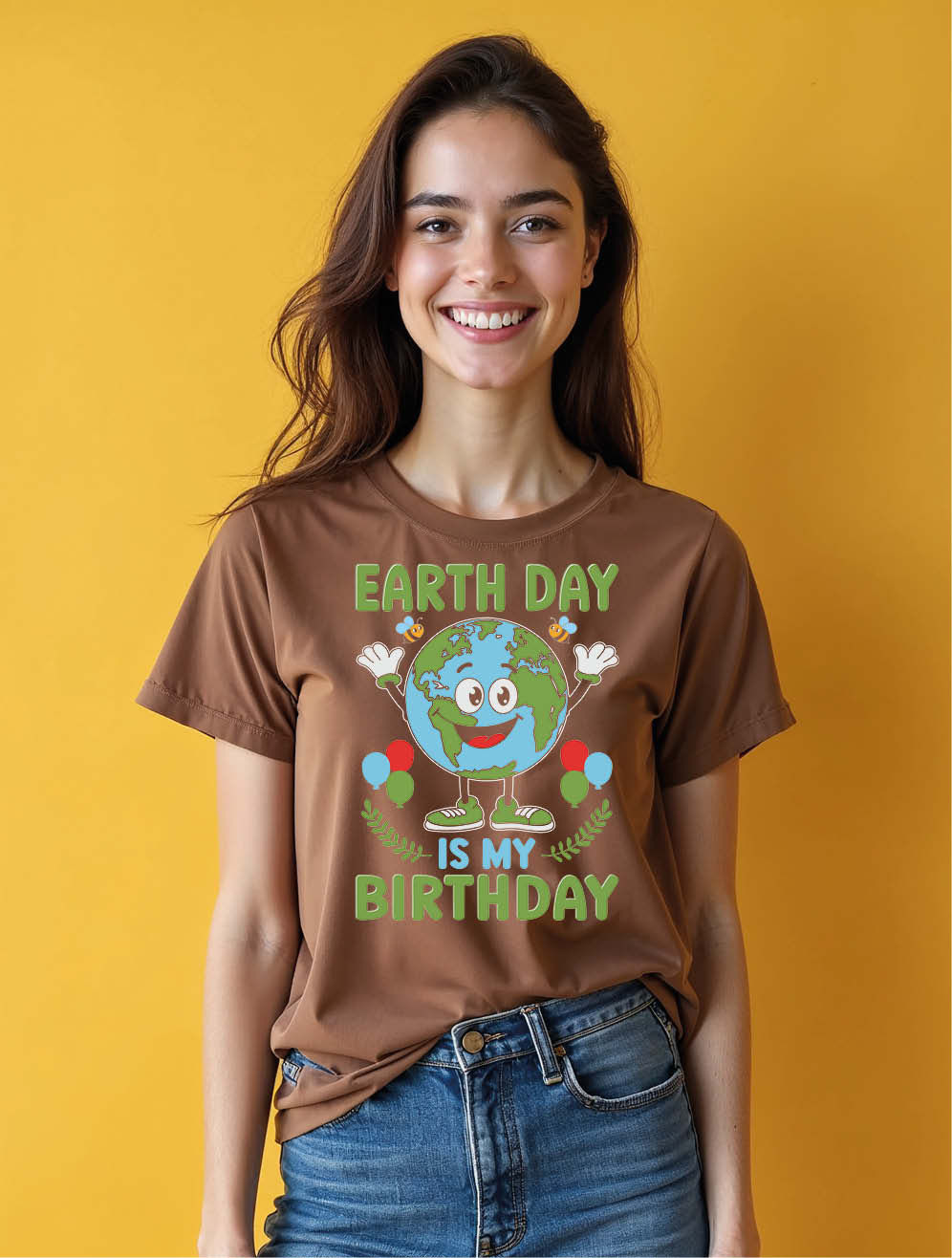 Earth day is my birthday Casual Women’s Printed T-Shirt – Fast Delivery