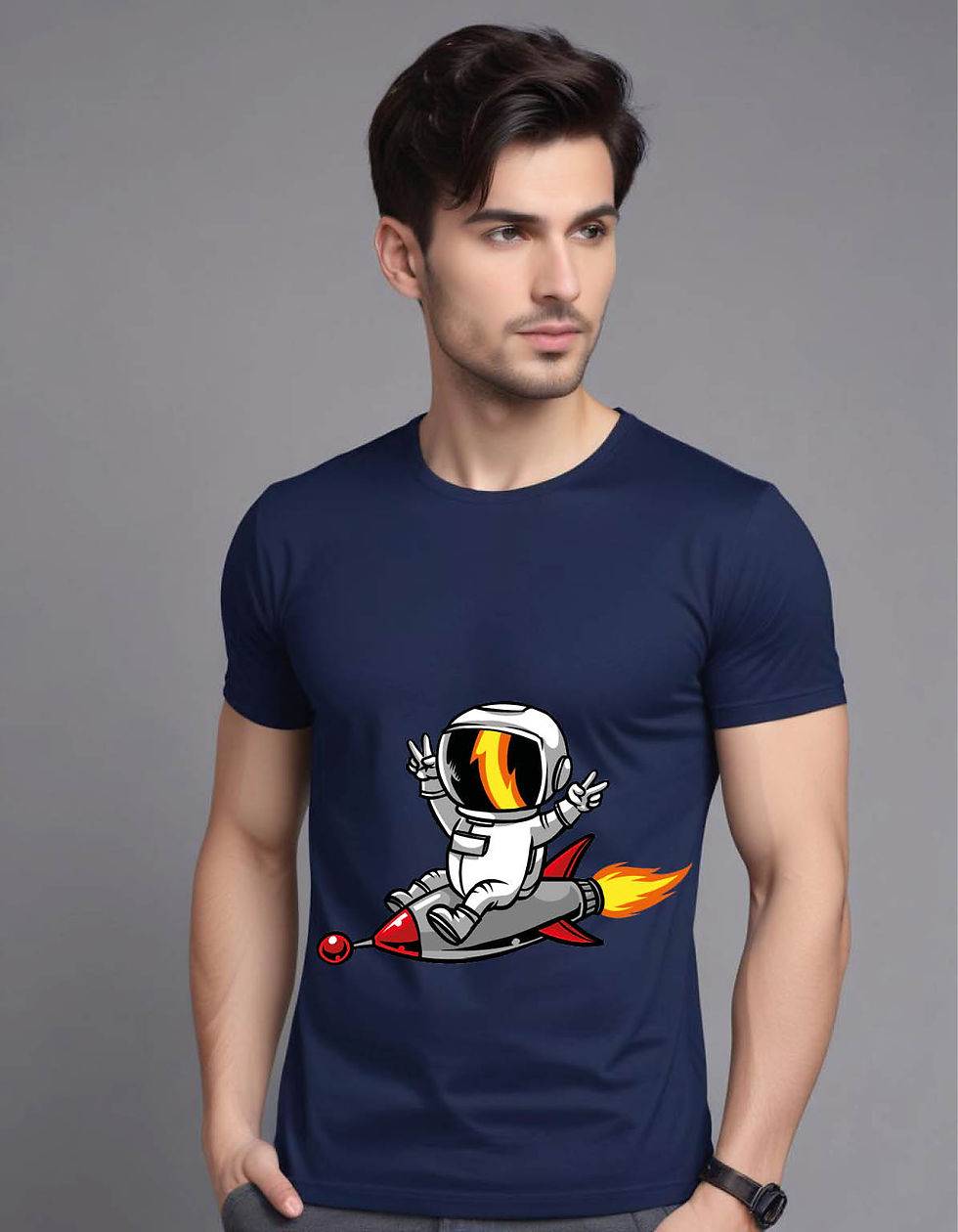 Thumbnail: astronauts pack mens printed graphic t shirt