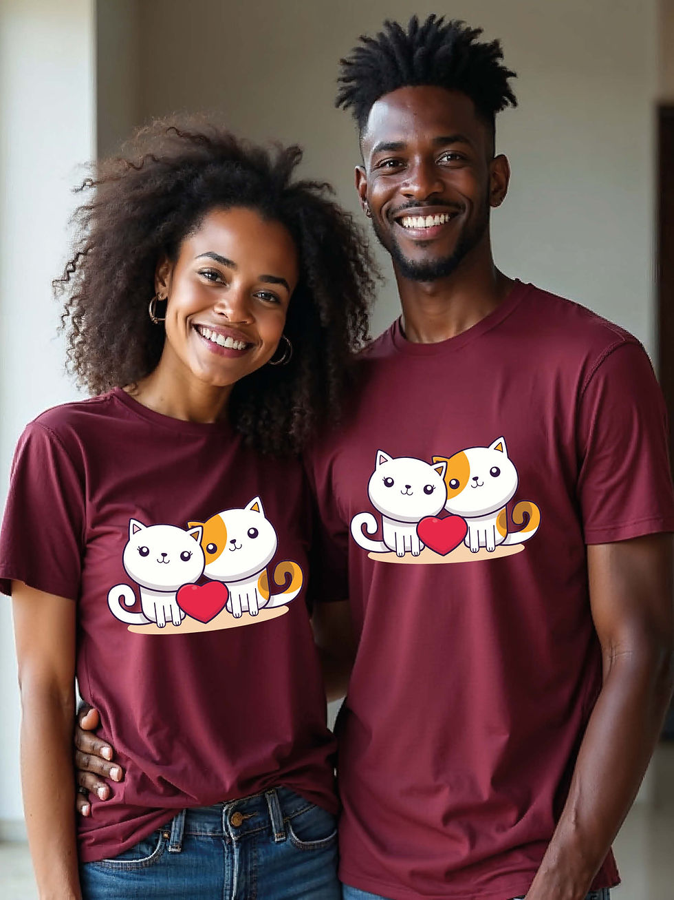 Thumbnail: Stylish Animal Couple Matching Tee Lovers Edition – Shop Now