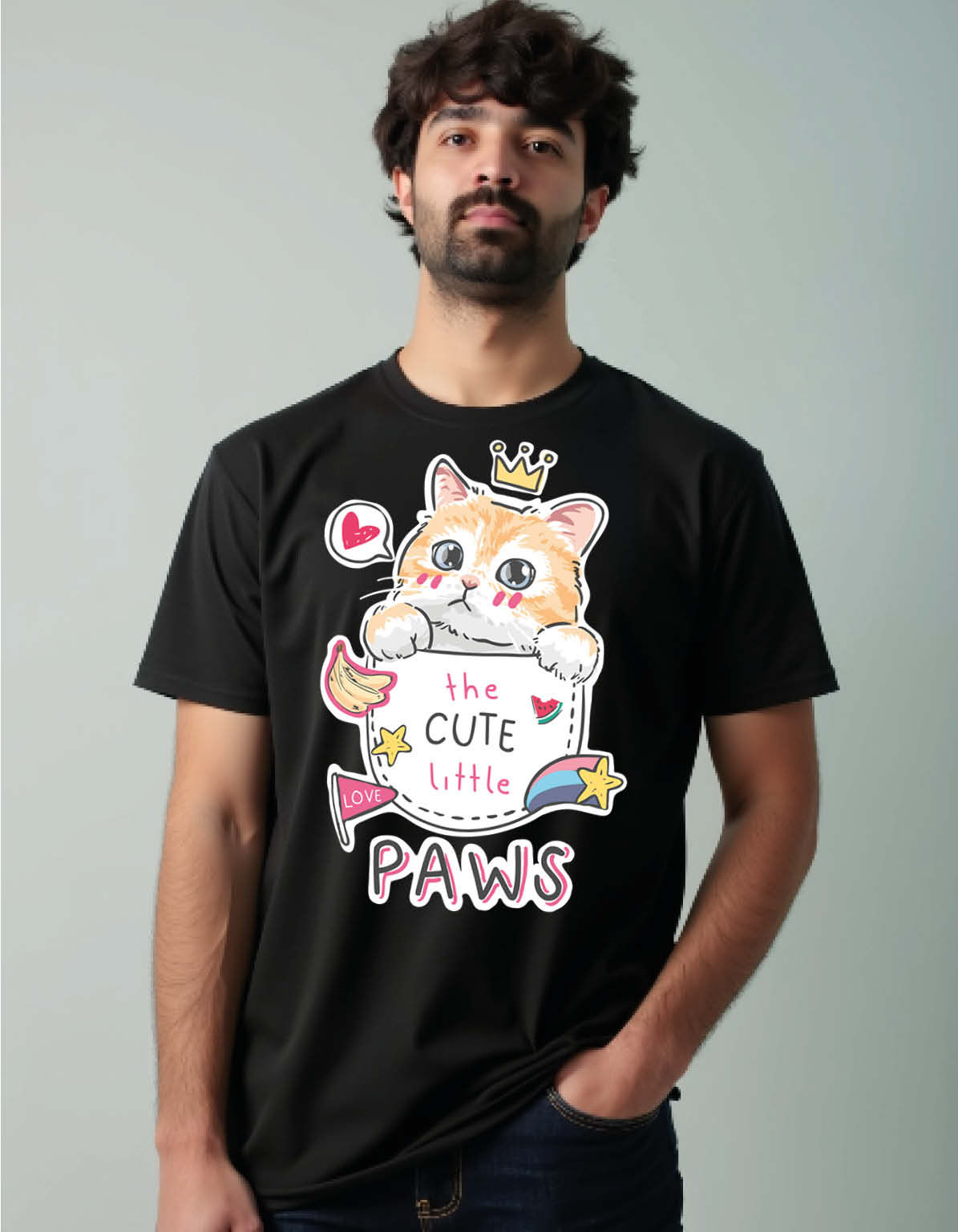 The Cute Little Paws Printed T-Shirt for All age
