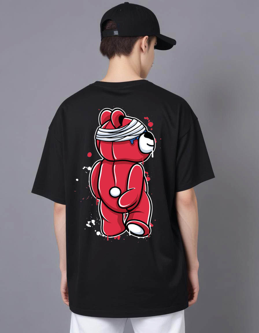 Thumbnail: hand drawn teddy bear Oversized Printed t shirt