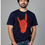 Thumbnail: red rock hand gesture coming out from guitar mens printed graphic t shirt