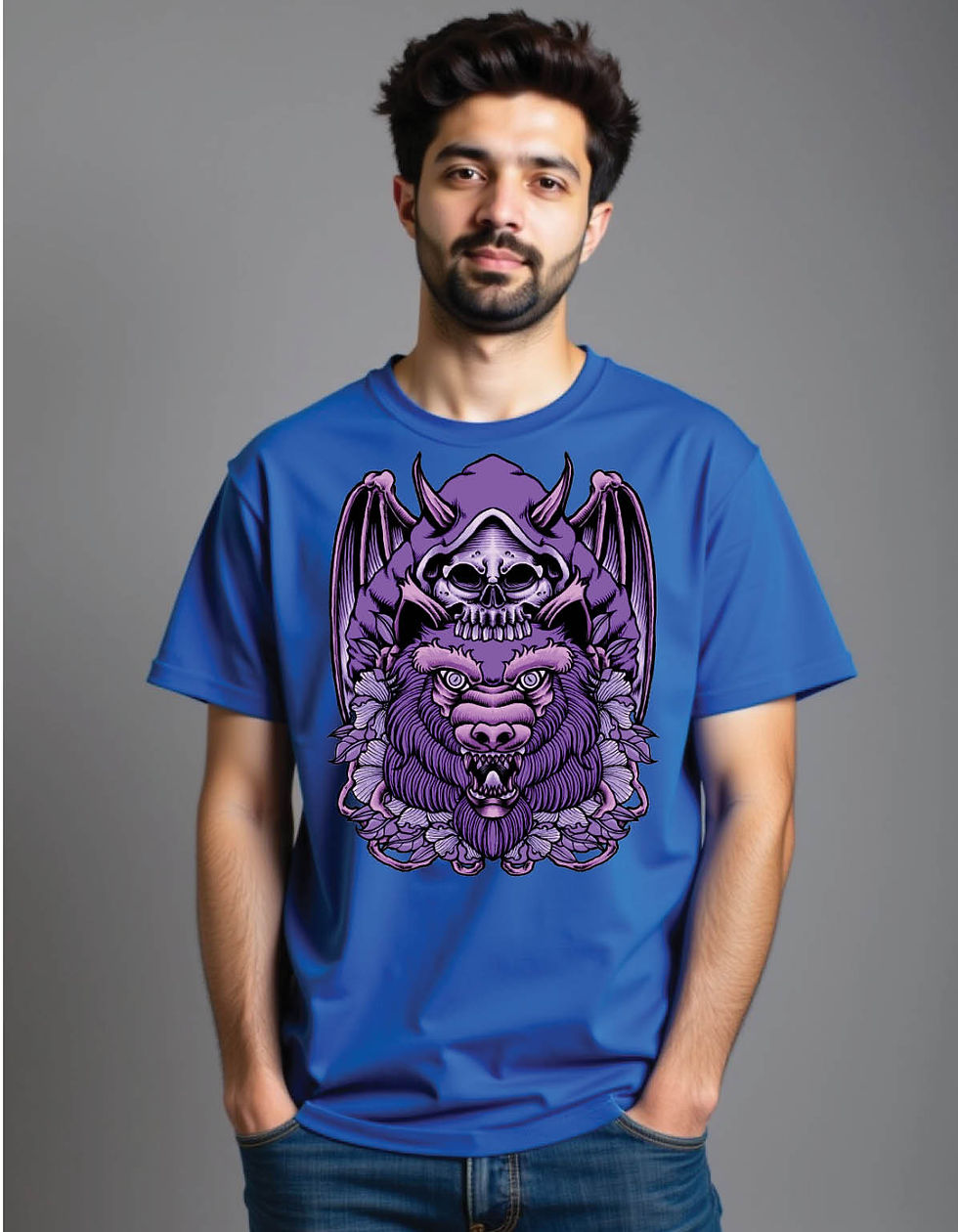 Thumbnail: wolf grim reaper mens printed graphic t shirts