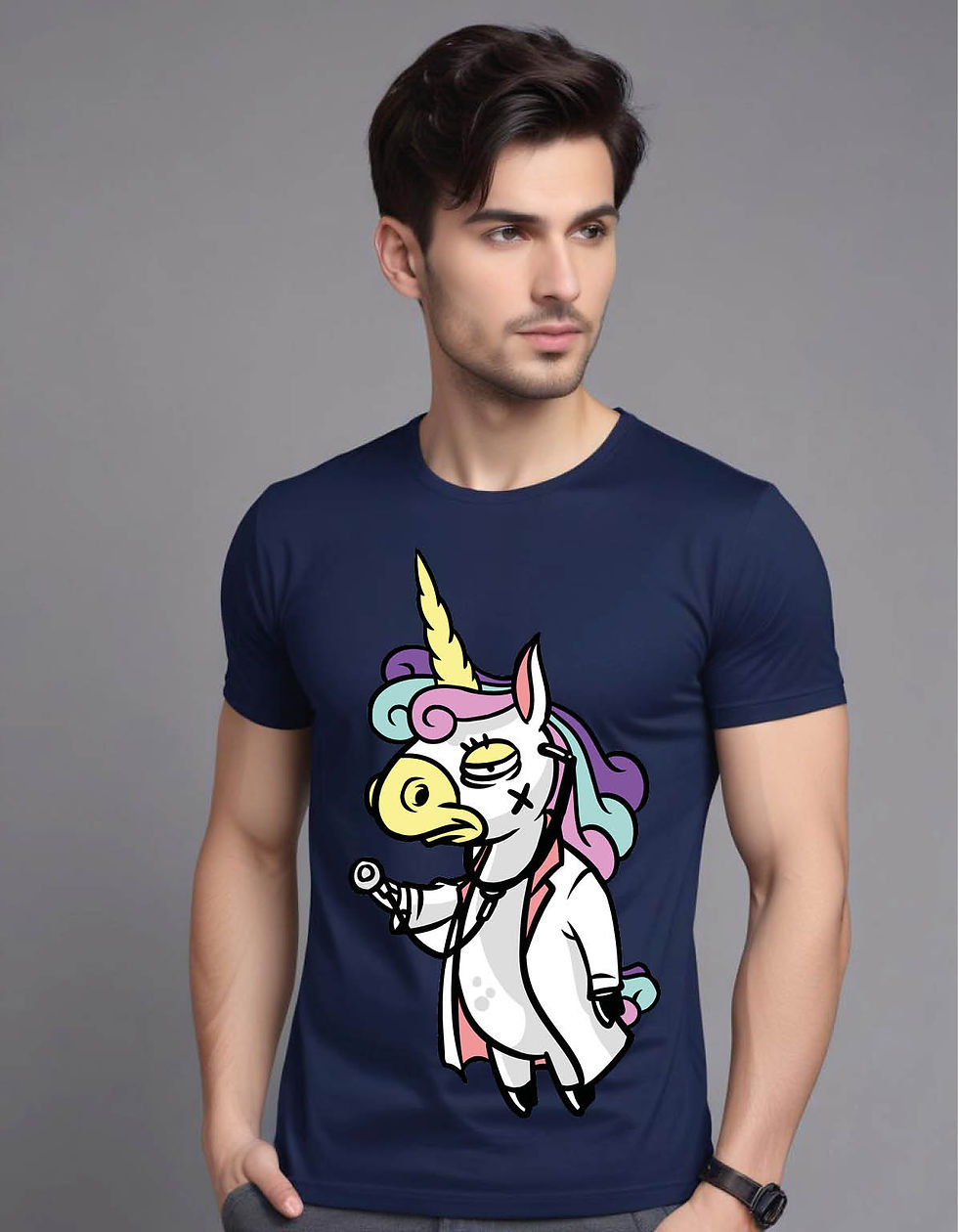 Thumbnail: doctor unicorn mens printed graphic t shirt
