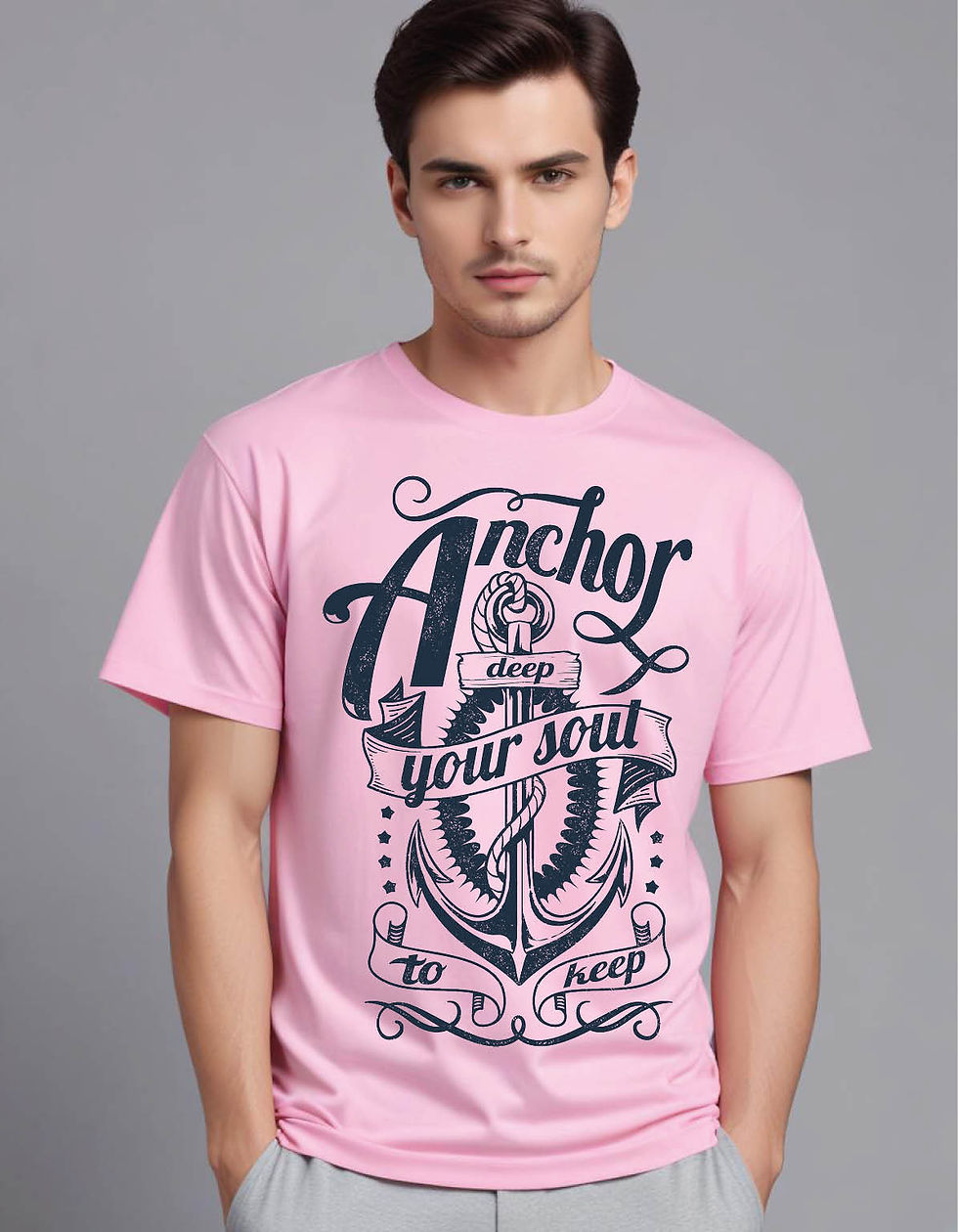 Thumbnail: anchor deep your soul mens printed graphic t shirt