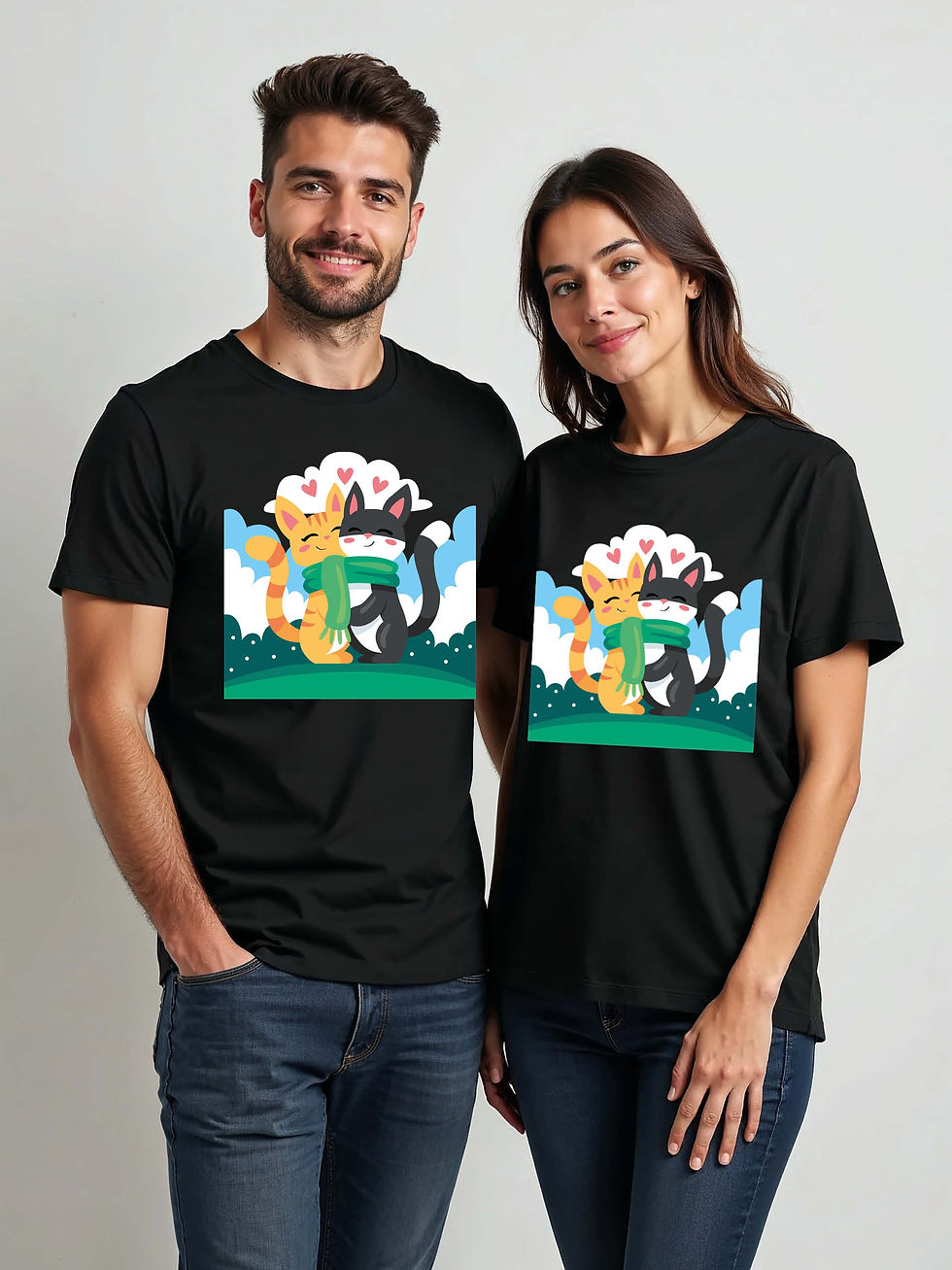 Thumbnail: Soulmates Cartoon Couple T-Shirt Lovers Edition – Buy Now
