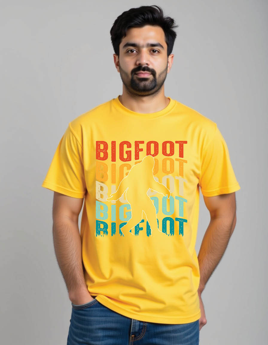 Thumbnail: vintage retro background bigfoot mens printed graphic t shirt