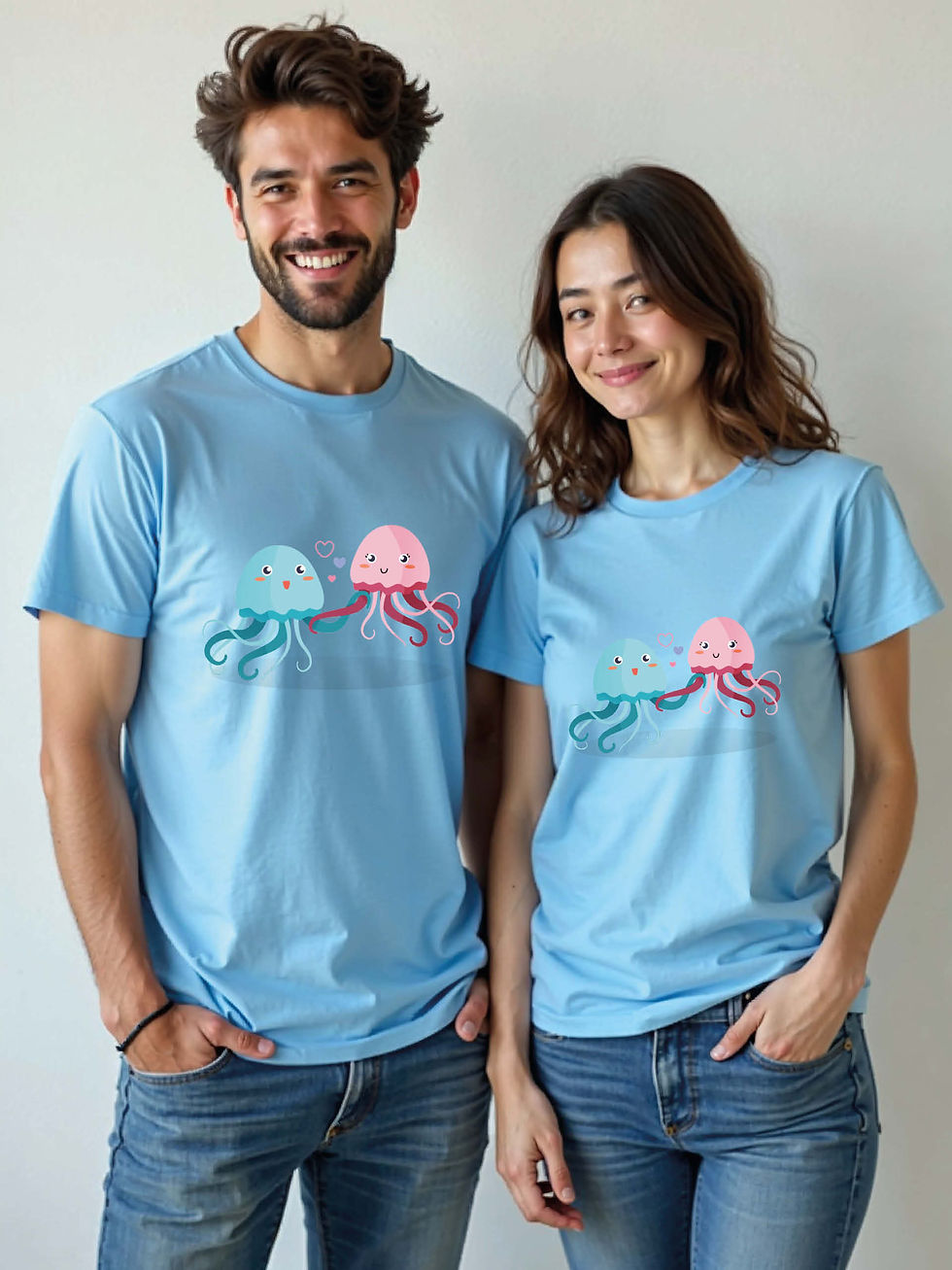 Thumbnail: Forever Love Cartoon Couple T-Shirt Lovers Edition – Hot Deal Matching Outfit C