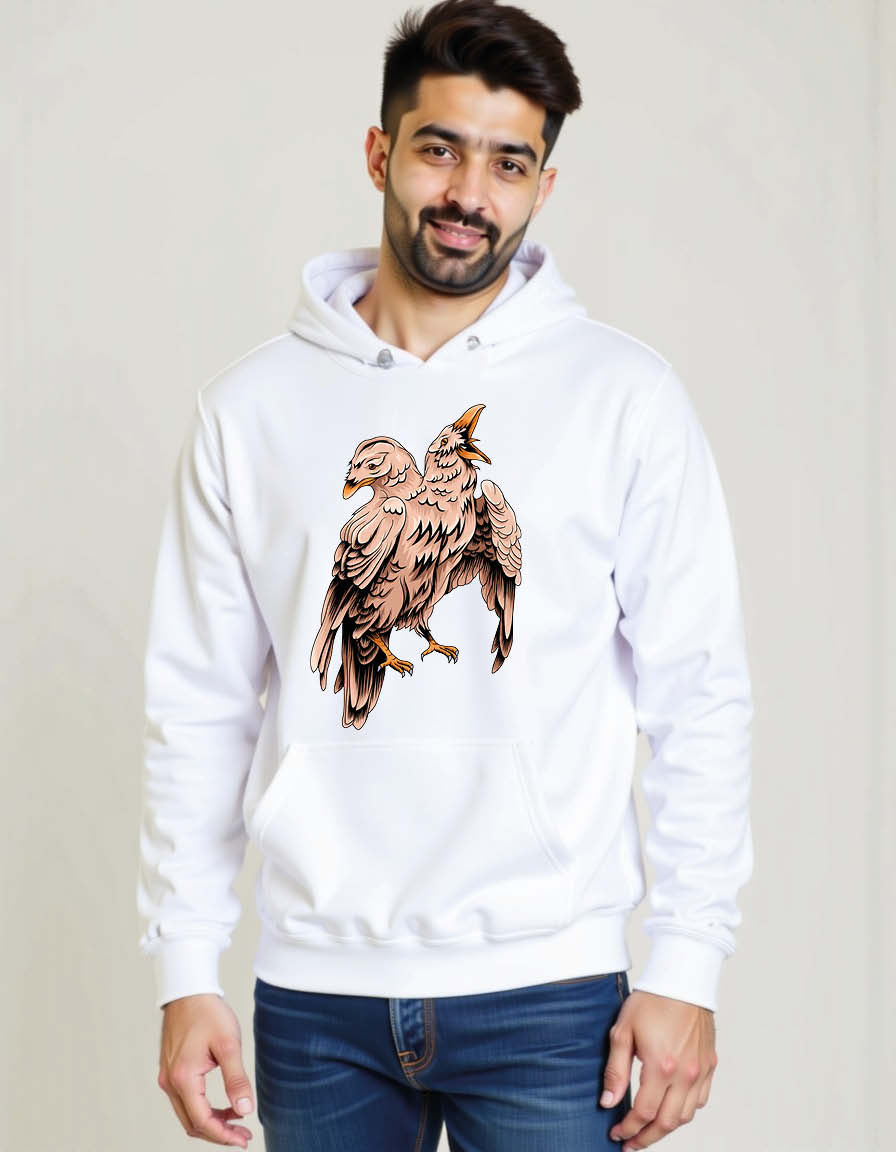 Thumbnail: Maroon Eagle Illustration Streetwear Unisex Printed Graphic Hoodies